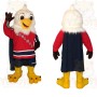 White Red Navy Hockey Eagle Mascot Costume