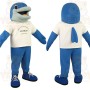 Blue White Shark Mascot Costume