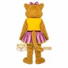Brown Yellow Pink Female Dog Mascot Costume
