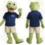 Green Navy Beige Alligator Mascot Costume