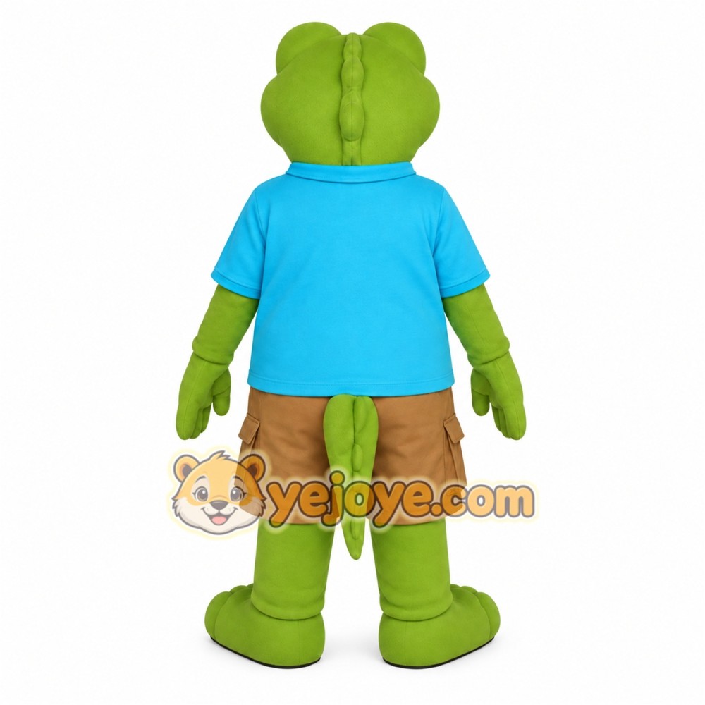 Green Turquoise Brown Alligator Mascot Costume Green Turquoise Brown Alligator Mascot Costume