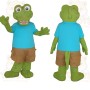 Green Turquoise Brown Alligator Mascot Costume