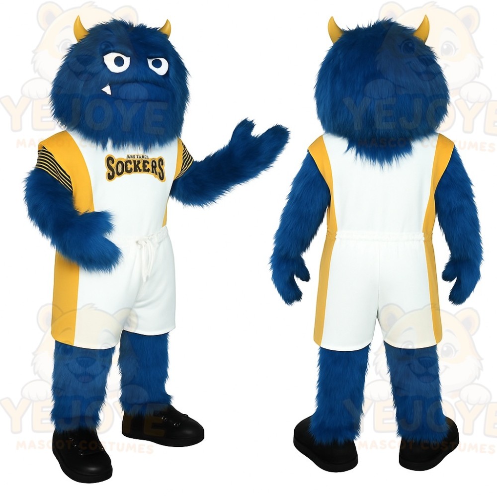 Blue White Yellow Monster Mascot Costume
