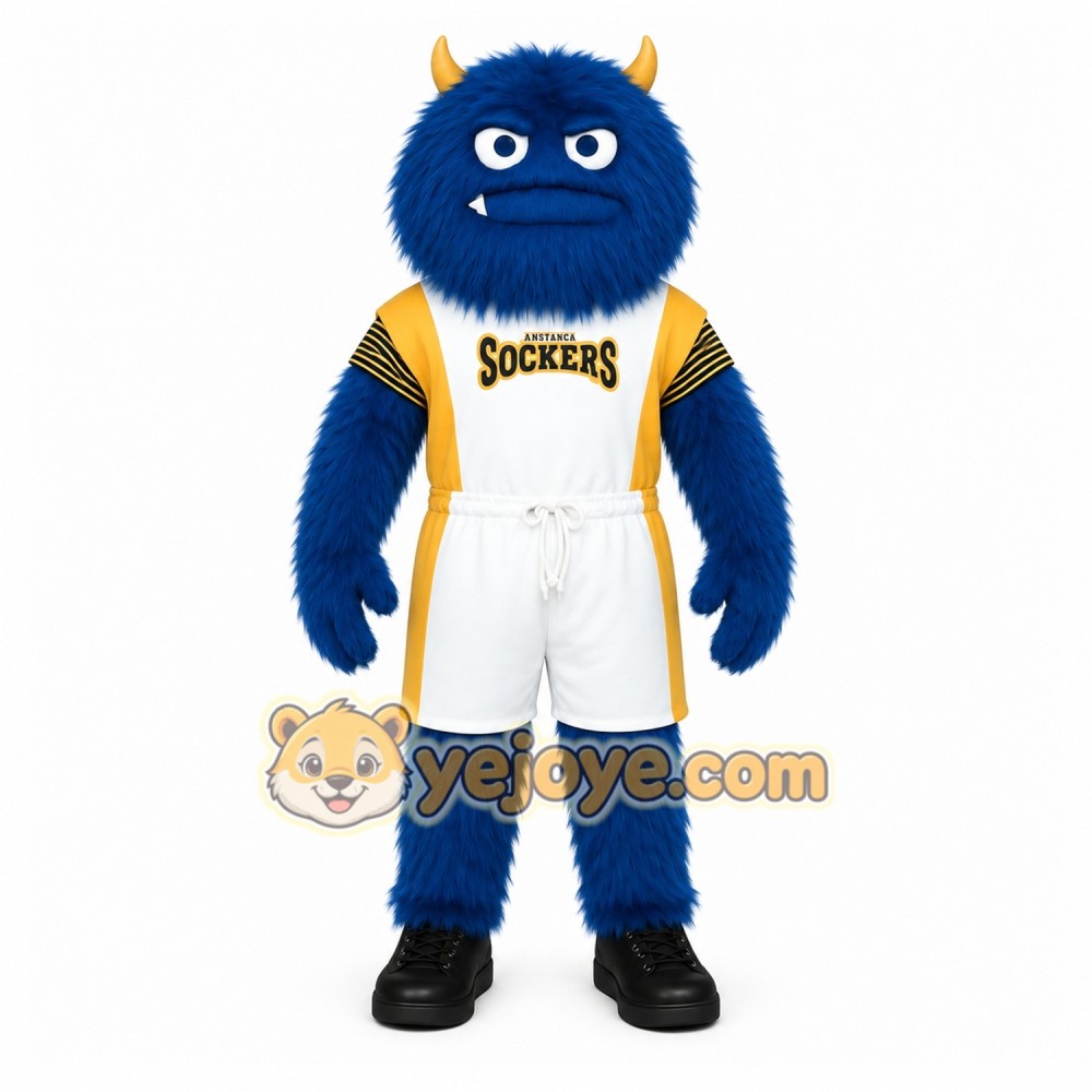 Blue White Yellow Monster Mascot Costume Blue White Yellow Monster Mascot Costume