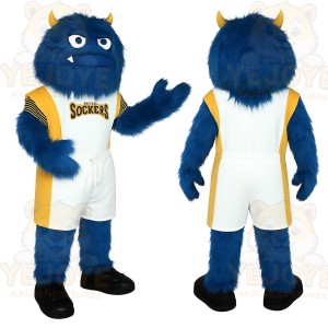 Blue White Yellow Monster Mascot Costume
