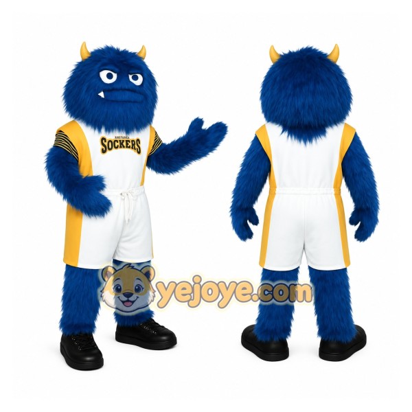 Blue White Yellow Monster Mascot Costume