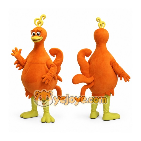 Orange Yellow Bird Mascot Costume