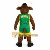 Brown Green Yellow Basketball Bull Mascot Costume Brown Green Yellow Basketball Bull Mascot Costume
