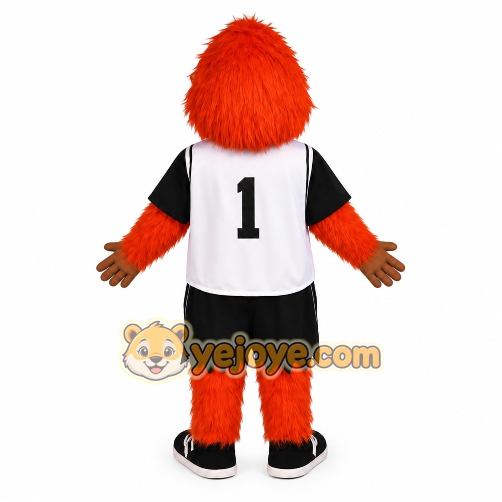 Orange Brown Baseball Ape Mascot Costume Orange Brown Baseball Ape Mascot Costume