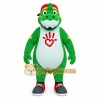 Green Red Yellow Dinosaur Mascot Costume