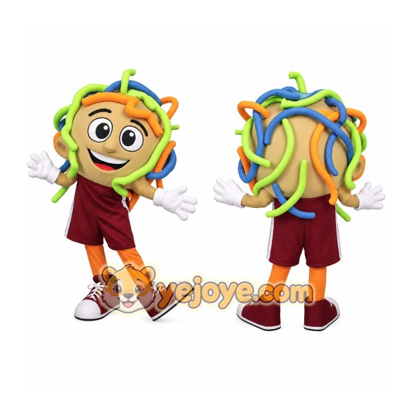 Beige Green Orange Blue Taco Mascot Costume