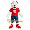 White Red Blue Dog Mascot Costume White Red Blue Dog Mascot Costume