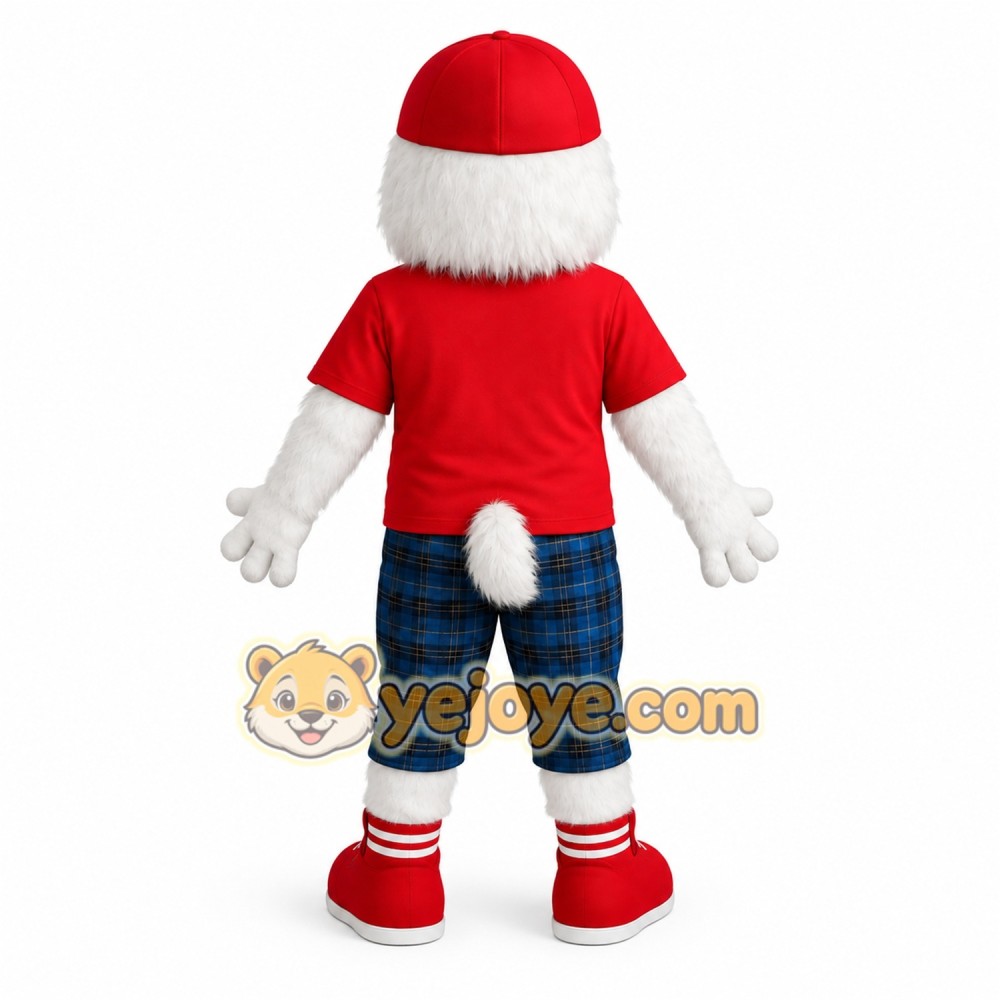 White Red Blue Dog Mascot Costume White Red Blue Dog Mascot Costume