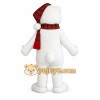 White Red Plaid Polar Bear Mascot Costume