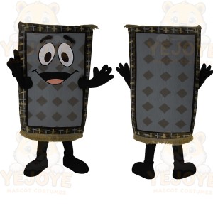 Gray Brown Black Carpet Mascot Costume