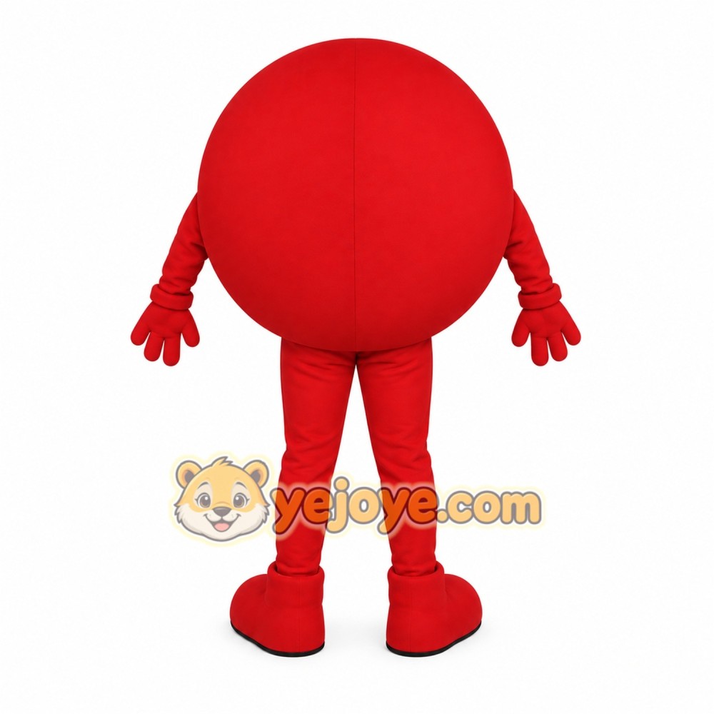 White Red Power Button Mascot Costume White Red Power Button Mascot Costume