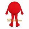 White Red Power Button Mascot Costume White Red Power Button Mascot Costume