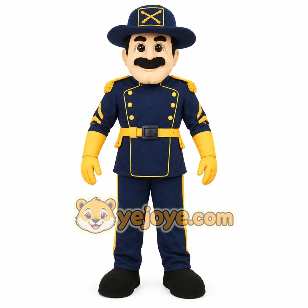 Navy Yellow Officer Mascot Costume Navy Yellow Officer Mascot Costume
