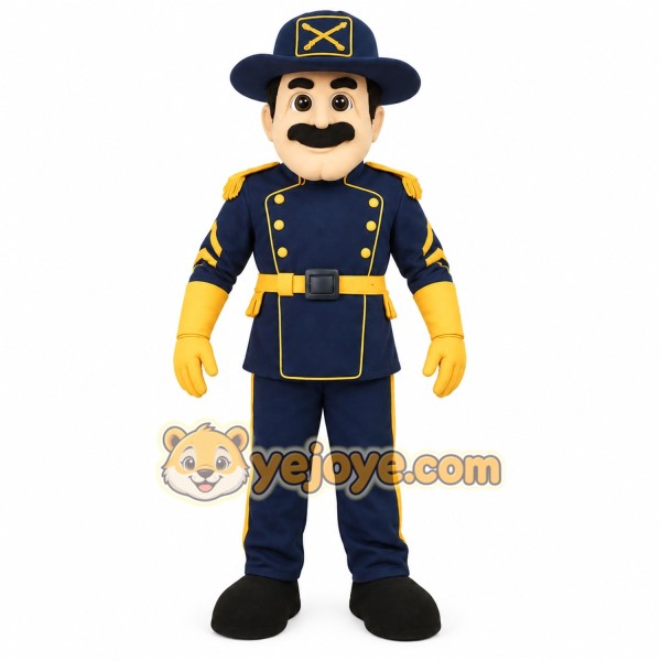 Navy Yellow Officer Mascot Costume