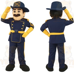 Navy Yellow Officer Mascot Costume