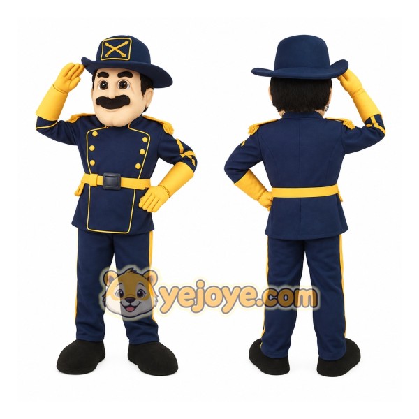 Navy Yellow Officer Mascot Costume