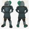 Dark Green Gray Armored Knight Mascot Costume