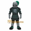 Dark Green Gray Armored Knight Mascot Costume