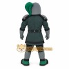 Dark Green Gray Armored Knight Mascot Costume