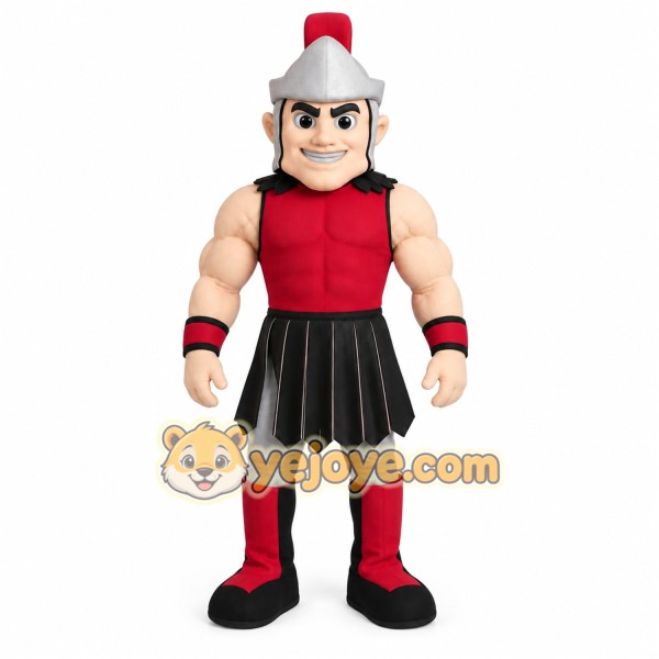 Red Black Spartan Warrior Mascot Costume