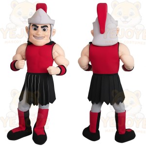 Red Black Spartan Warrior Mascot Costume