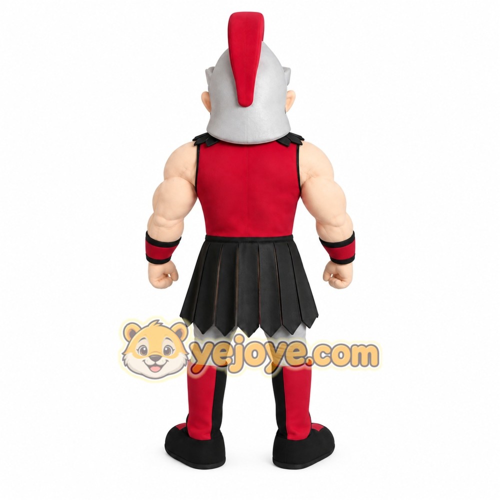 Red Black Spartan Warrior Mascot Costume Red Black Spartan Warrior Mascot Costume