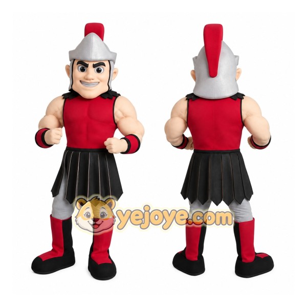 Red Black Spartan Warrior Mascot Costume
