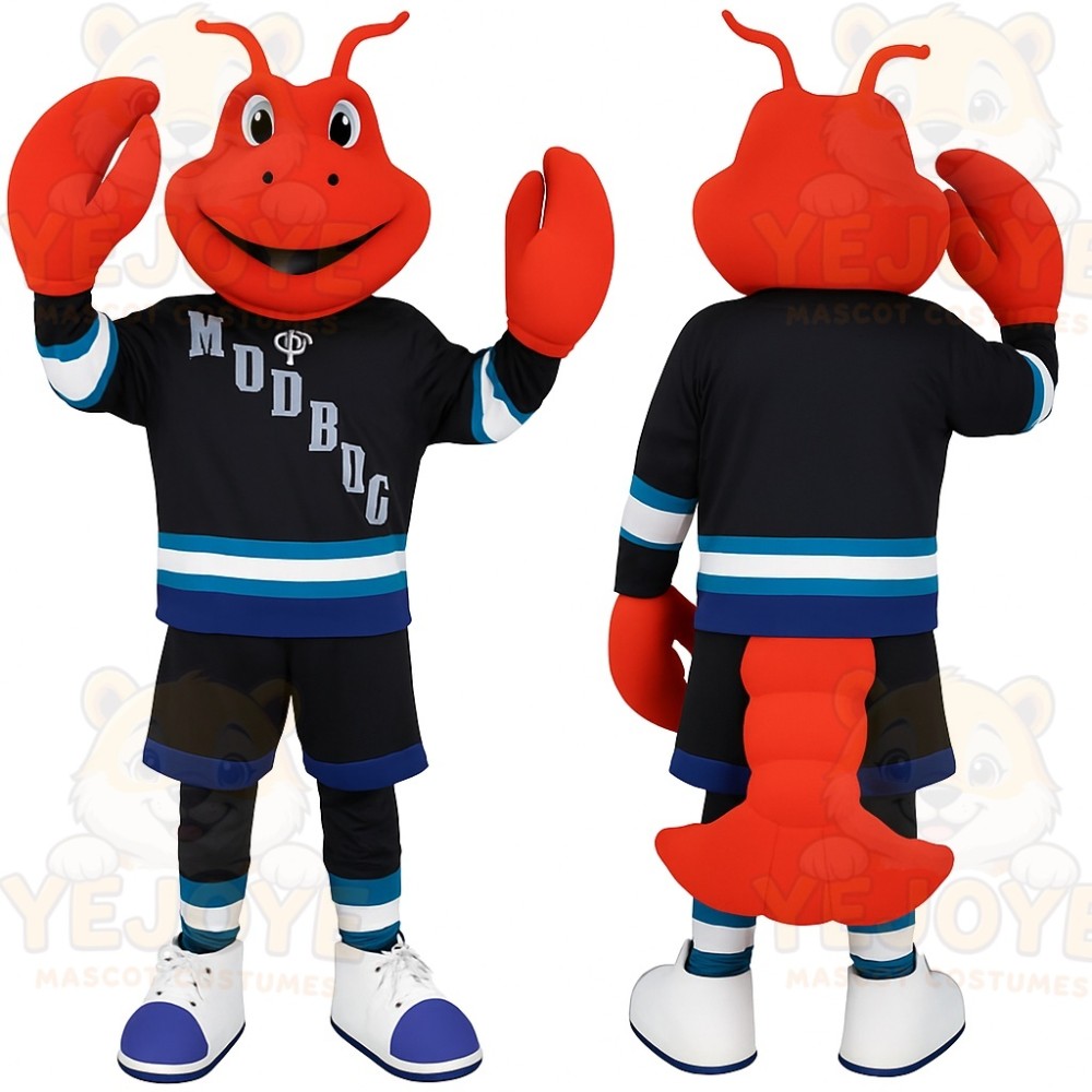 Red Black Blue White Lobster Mascot Costume