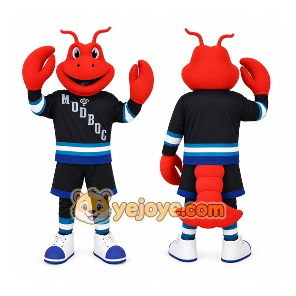 Red Black Blue White Lobster Mascot Costume