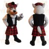 White Orange Red Scottish Fox Mascot Costume