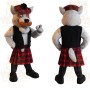White Orange Red Scottish Fox Mascot Costume
