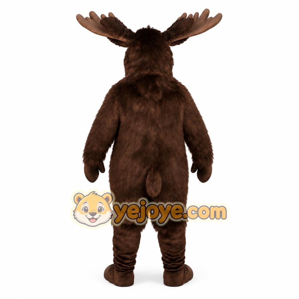 Dark Brown Moose Mascot Costume