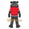Gray Red Bulldog Mascot Costume