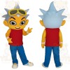 Yellow Red Blue Spiky Hair Boy Mascot Costume