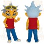 Yellow Red Blue Spiky Hair Boy Mascot Costume
