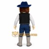 Blue Black Bearded Miner Mascot Costume Blue Black Bearded Miner Mascot Costume