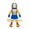 Silver Blue Bearded Gladiator Mascot Costume