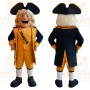 Navy Gold Colonial Gentleman Mascot Costume