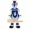 Blue White Orange Knight Horse Mascot Costume Blue White Orange Knight Horse Mascot Costume