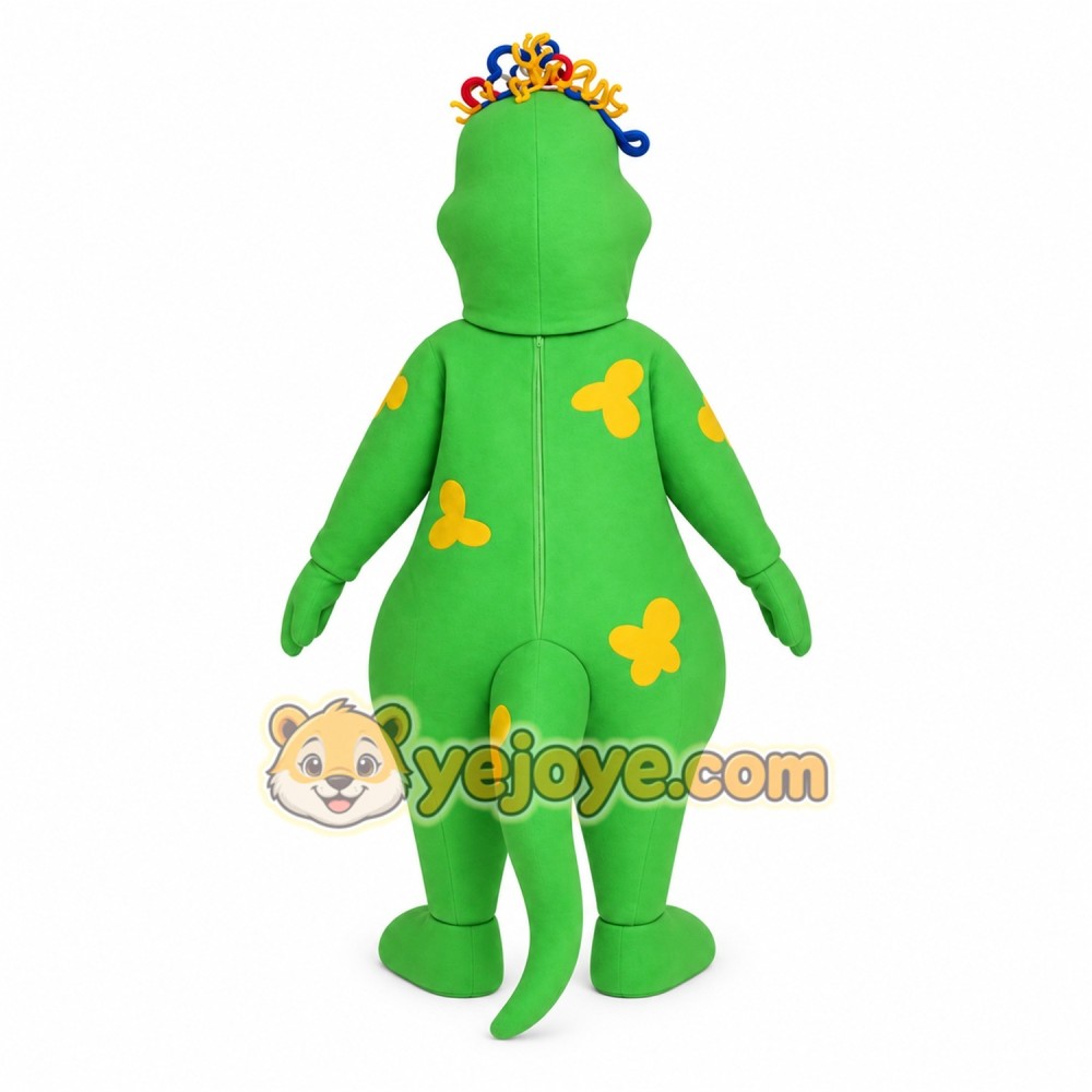 Green Purple Yellow Dragon Mascot Costume