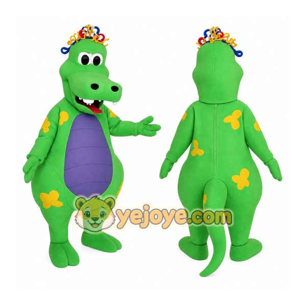 Green Purple Yellow Dragon Mascot Costume