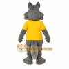 Gray Yellow Wolf Mascot Costume Gray Yellow Wolf Mascot Costume