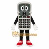 Gray Black Red Calculator Mascot Costume