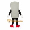 Gray Black Red Calculator Mascot Costume