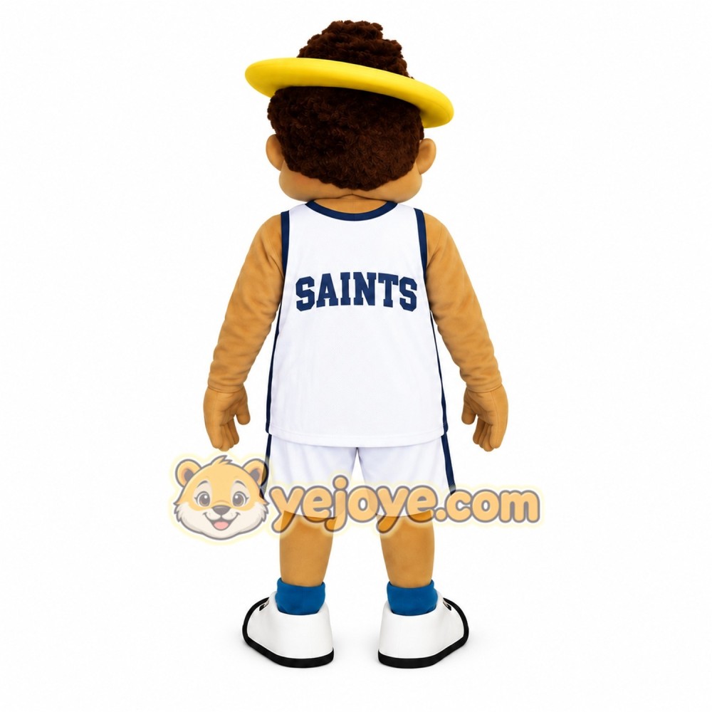 White Blue Basketball Boy Mascot Costume White Blue Basketball Boy Mascot Costume
